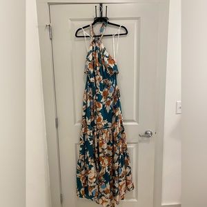 Floor length floral dress
